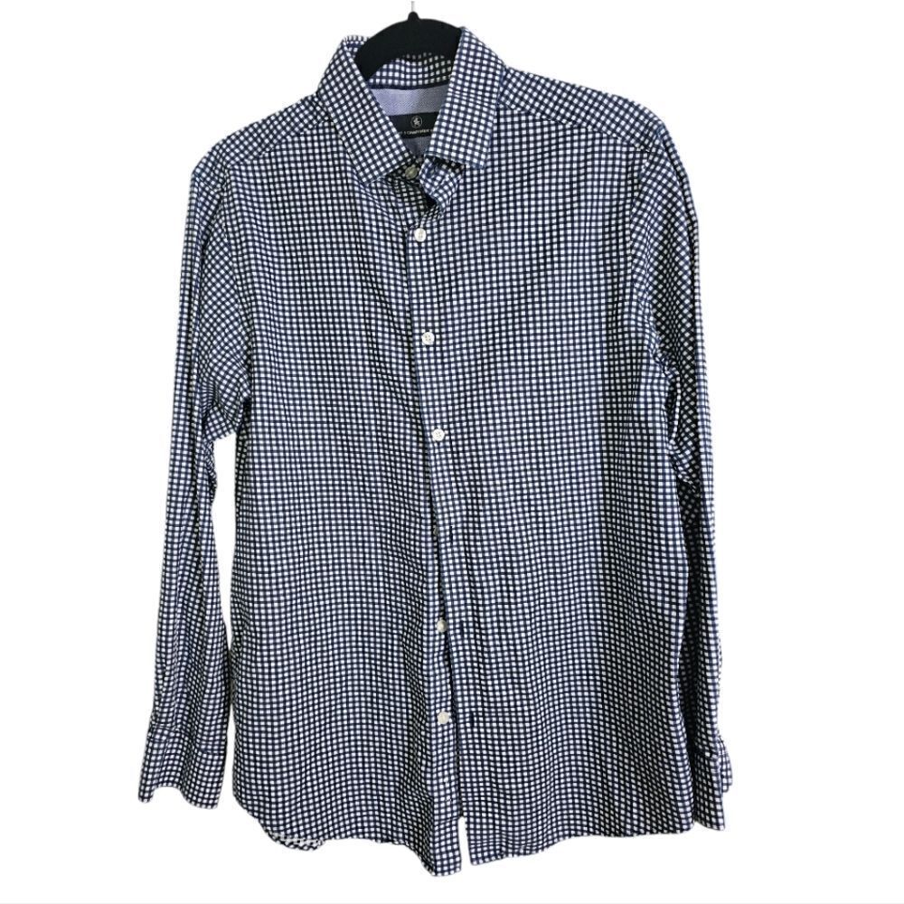 HART SCHAFFER MARX Checkered Dress Shirt Long Sleeves - Size Medium